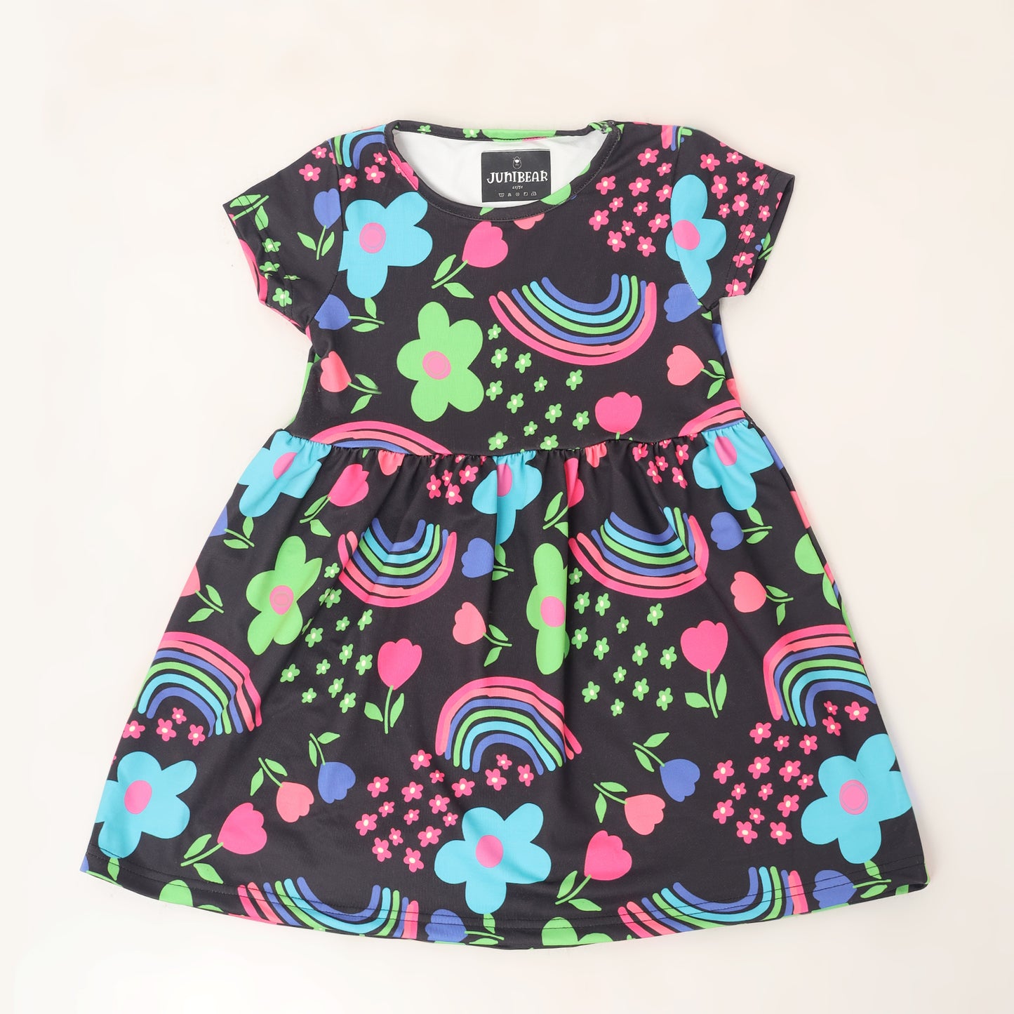 Junibear Printed Dress-Black