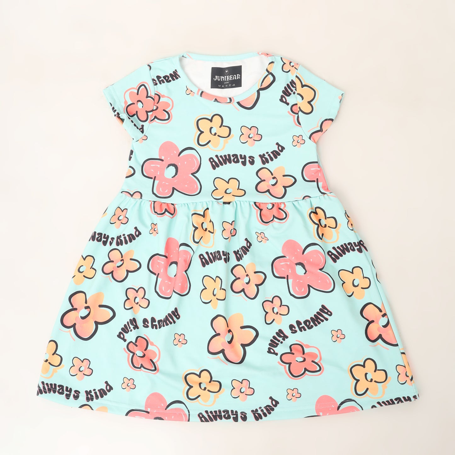 Junibear Printed Dress-Sky Blue