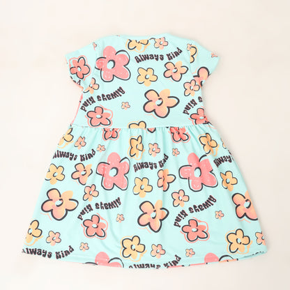 Junibear Printed Dress-Sky Blue